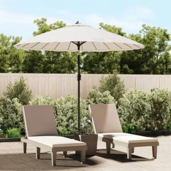 Outdoor Parasol with Aluminium Pole 270 cm Sand White