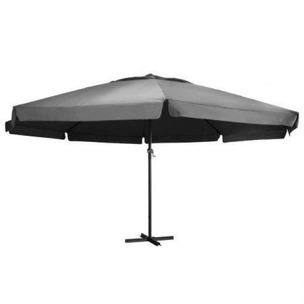 Outdoor Parasol With Aluminium Pole 600 Cm Anthracite