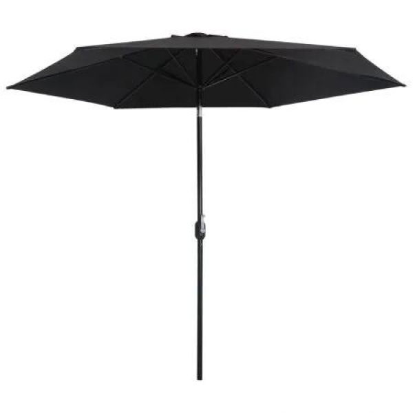 Outdoor Parasol with Metal Pole 300 cm Black