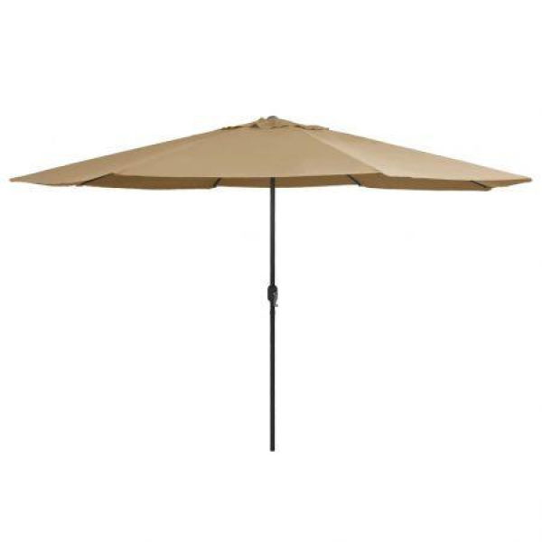 Outdoor Parasol With Metal Pole 400 Cm Taupe