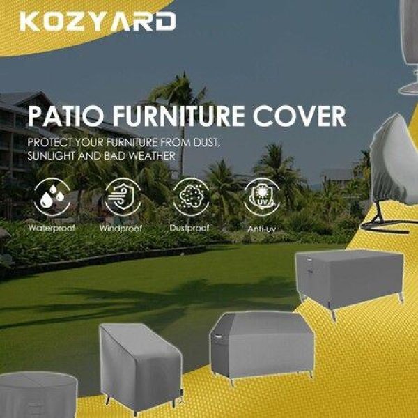 Outdoor Patio Furniture Cover Rectangular Table Chair Cover Waterproof UV Resistance (180*140*75 cm)