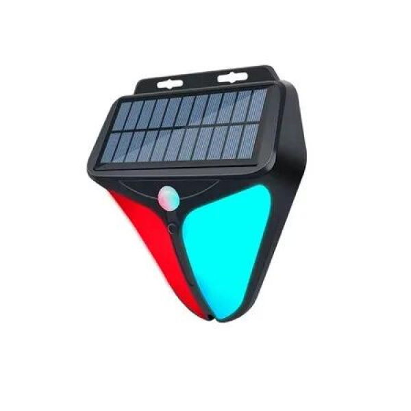 Outdoor Solar Alarms Lights 4 Modes Human Body Sensing Sound And Light Warning Wall Light Garden Orchard Warning Security System