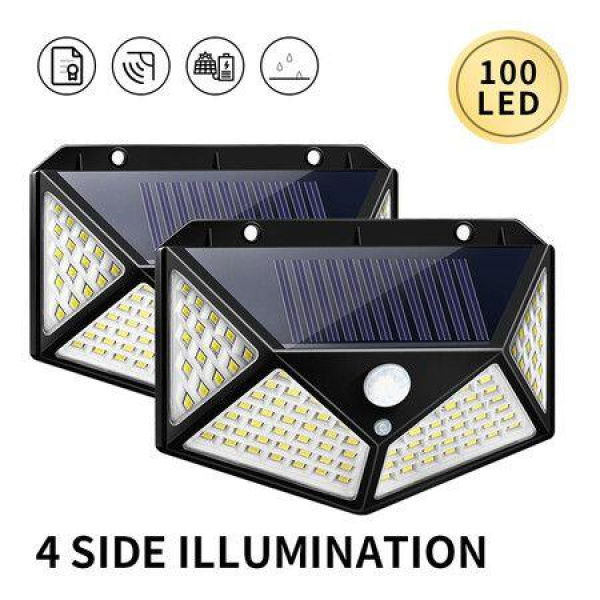 Outdoor Solar Wall Pack Wall Lights | Wireless Waterproof Wall Lamp (2 Pack)