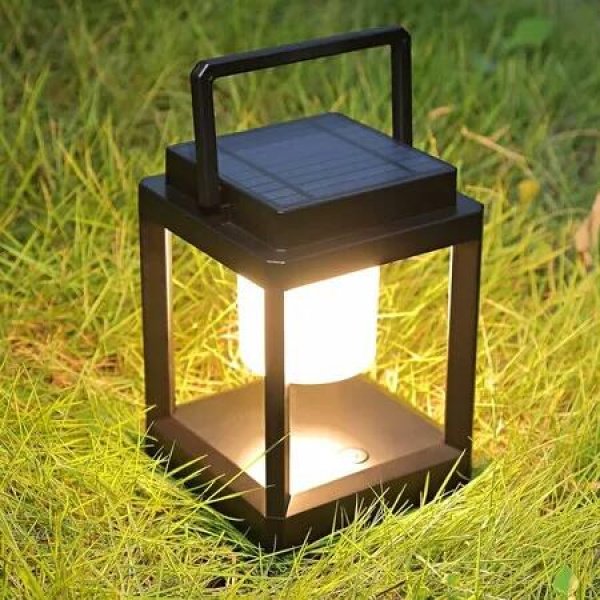 Outdoor Table Lamp, Brightness LED Nightstand Lantern for Patio/Walking/Reading/Camping, Warm Light