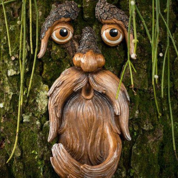 Outdoor Tree Faces, Tree Art, Outdoor Tree Decorations, Tree Faces, Unique Bird Feeders for Outdoor and Indoor, Face for Tree Trunk