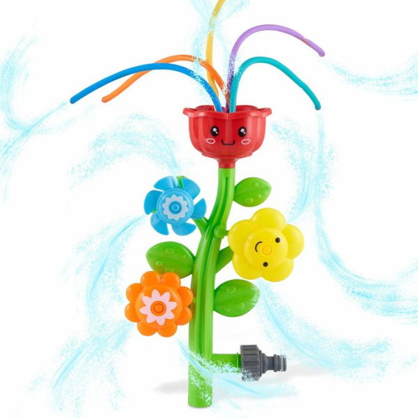 Outdoor Water Spray Sprinkler Cute Lawn Spinning Flower Kids Sprinkler Wiggle Tubes For Summer Days Attaches To Garden Age 3+.