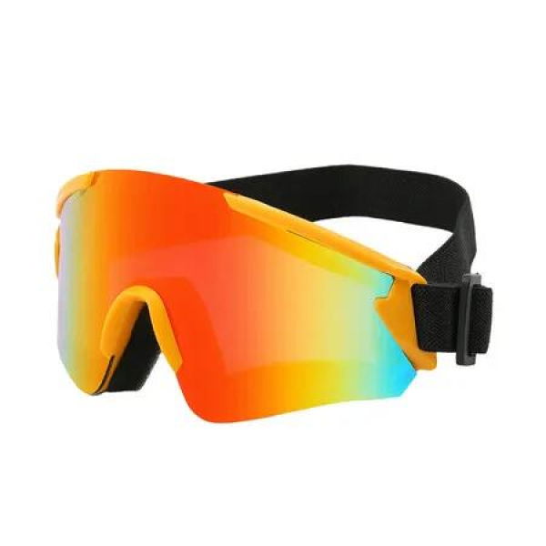 Outdoor Windproof Ski Goggles Antis Ultraviolets Sun Protection Goggles Ski Goggles Men And Women One Size Fits All Color Orange And Red