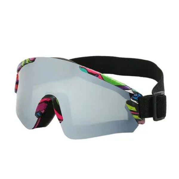 Outdoor Windproof Ski Goggles Antis Ultraviolets Sun Protection Goggles Ski Goggles Men And Women One Size Fits All Color Silver