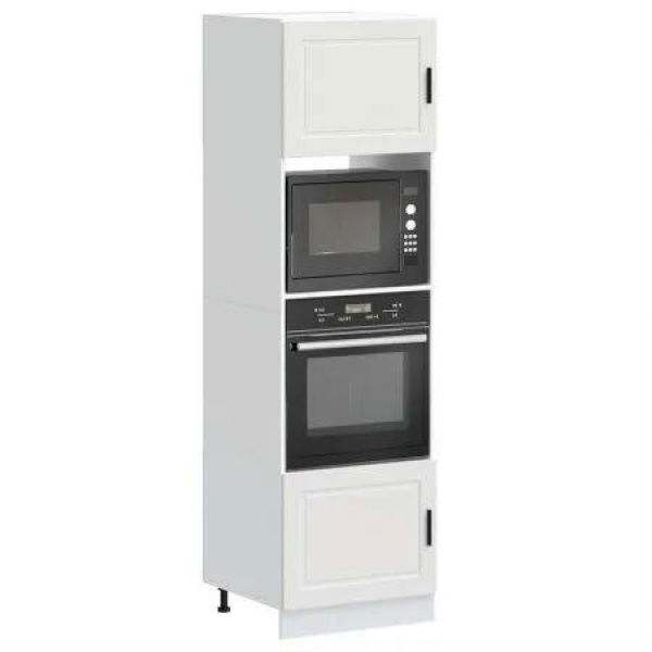 Oven Cabinets 2 pcs Porto White Engineered Wood