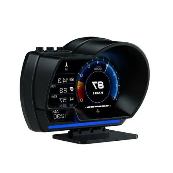 P6 Car HUD Head Up Display with OBD+GPS Connectivity, Providing Real-Time Vehicle Data and Navigation for Enhanced Safety and Convenience