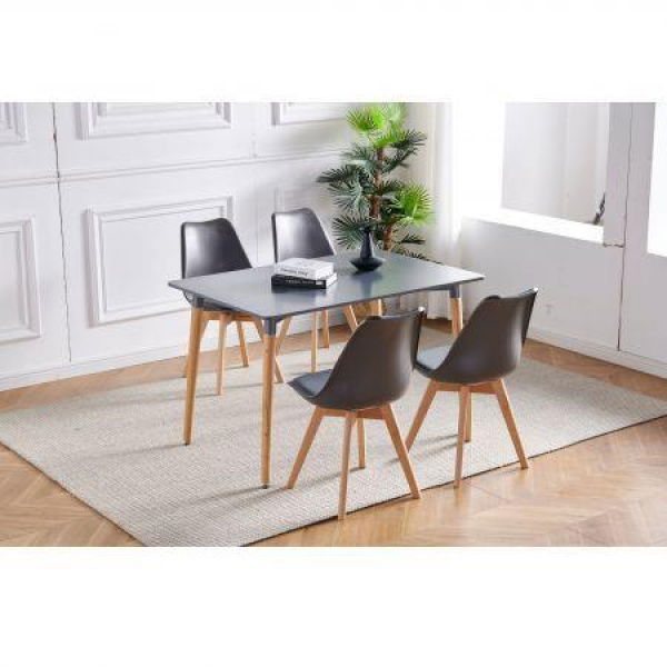 Padded Oliver Set Of 4 Grey Replica Dining Chair