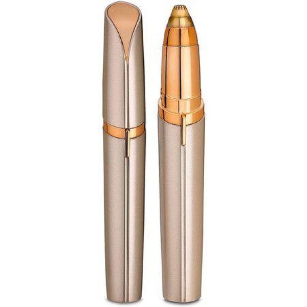 Painless Eyebrow Hair Remover - The Ultimate Brow And Electric Shaver Tool A Professional Facial Hair Shaver For Women (Gold).