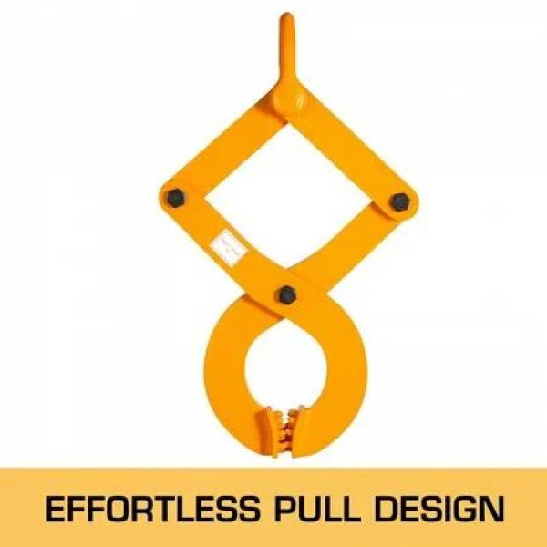 Pallet Puller 3T/6614LBS Capacity Heavy Duty Steel Single Scissor Yellow Clamp 6.3 Inch Jaw Opening and 0.5 Inch Jaw Height Hook Pulling Hoisting Tool