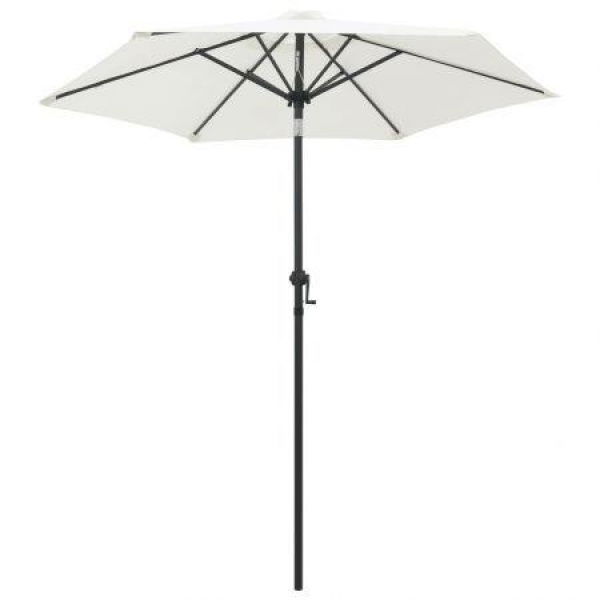 Parasol Sand White 200x211 Cm Aluminium