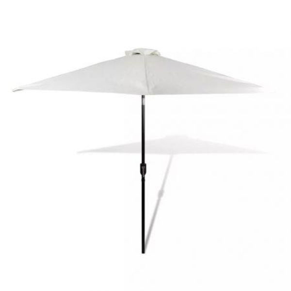 Parasol Sand White 3m Steel Pole