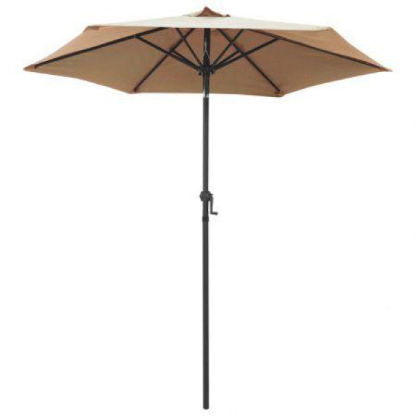 Parasol Taupe 200x211 Cm Aluminium