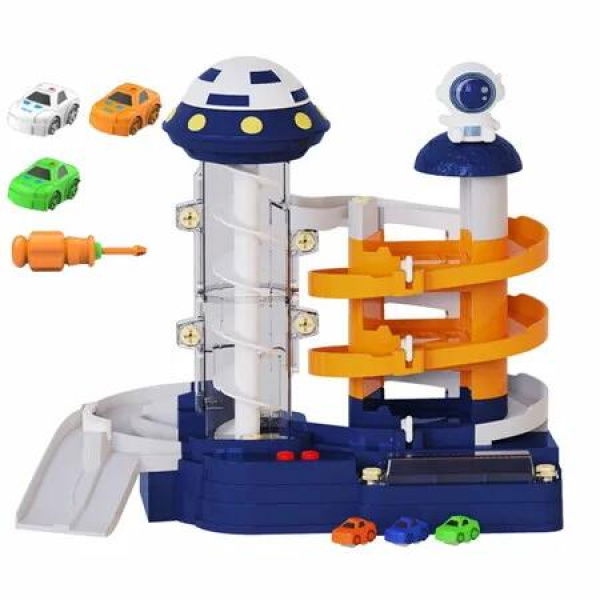 Parking Building Racing Car Toys,Car Playset Education Interactive Racing Car Gift Track Car Parking Garage Game for Boys Girls (3 Layers)