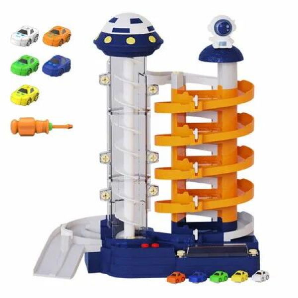 Parking Building Racing Car Toys,Car Playset Education Interactive Racing Car Gift Track Car Parking Garage Game for Boys Girls (5 Layers)