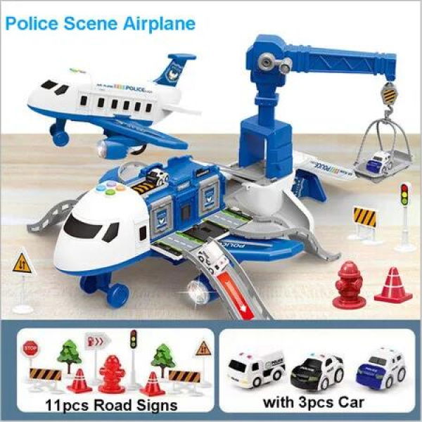 Passenger Plane Toy Deformation Music Simulation DIY Track Inertia Aircraft Airplane Large Play Set Creative Kids Gift Children
