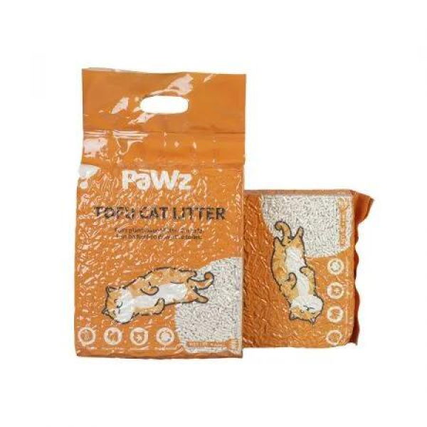 PaWz 2.5kg Tofu Cat Litter Clumping Natural x12