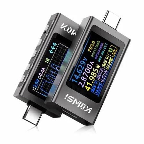 PD3.1 Protocol Type C PD Fast Charge Tester USB Power Meter Digital Volt Display 240W 40V 12A Multimeter LCD Display Voltmeter Voltage