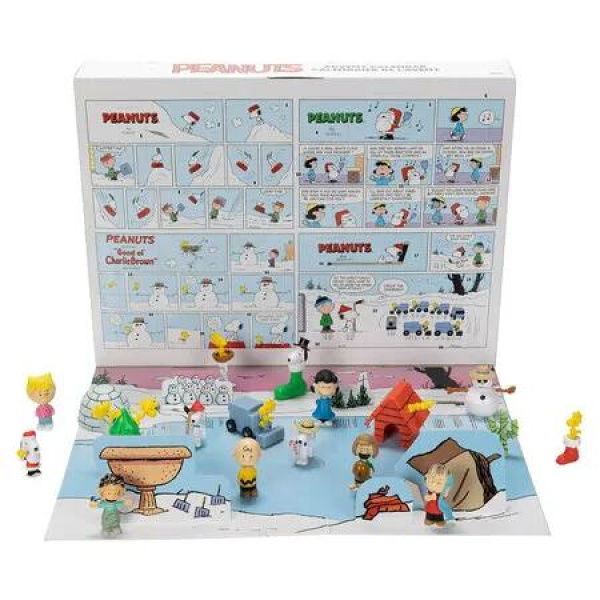 Peanuts Advent Calendar for Kids, Enjoy 24 Days of Countdown Surprises, Delightful 2 Inch Scale Figures and Accessories