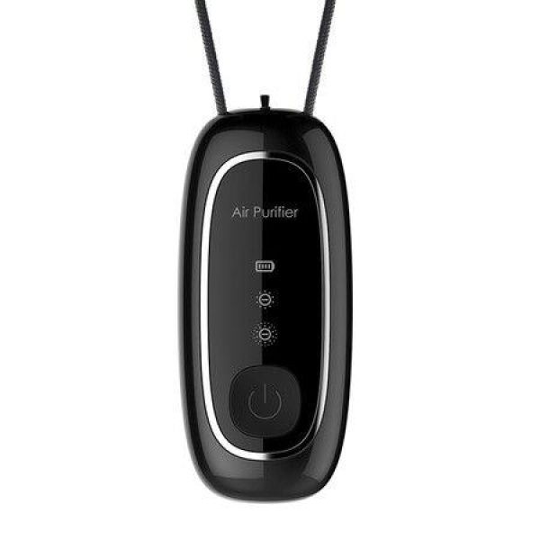 Personal Air PurifierAir Purifier Necklace Around The Neck Travel Size Air Necklace-Black