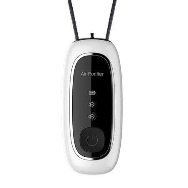 Personal Air PurifierAir Purifier Necklace Around The Neck Travel Size Air Necklace-White