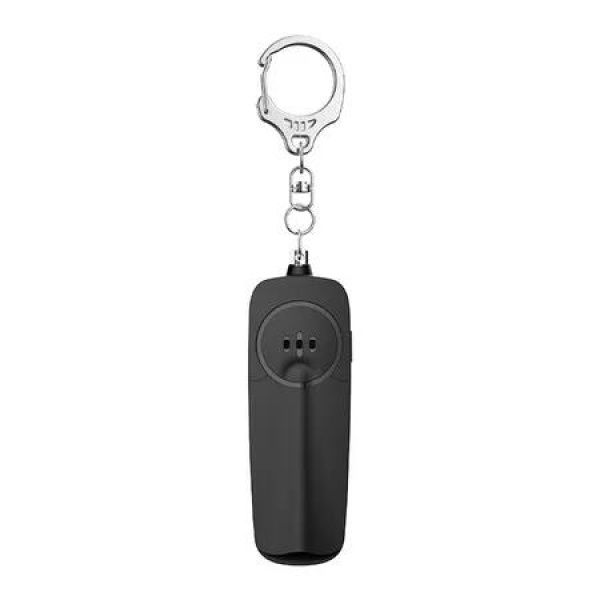 Personal Alarm Keychain 130dB Self Defense Security With Led Light For Women Girls Kids Elderly Color Black