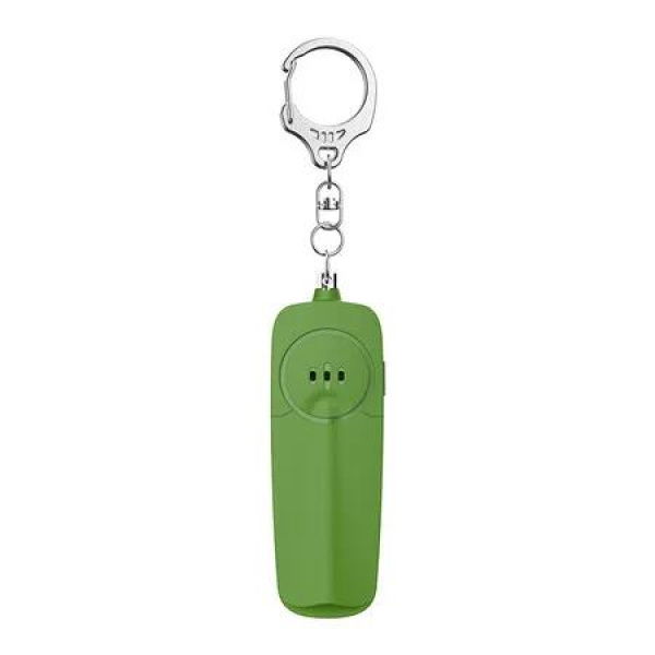 Personal Alarm Keychain 130dB Self Defense Security With Led Light For Women Girls Kids Elderly Color Green