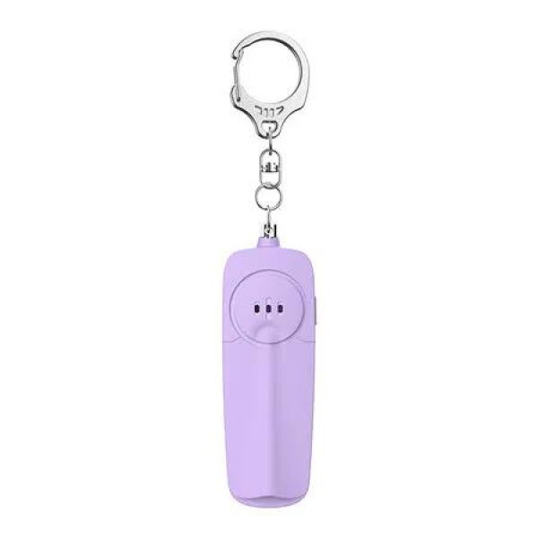 Personal Alarm Keychain 130dB Self Defense Security With Led Light For Women Girls Kids Elderly Color Purple