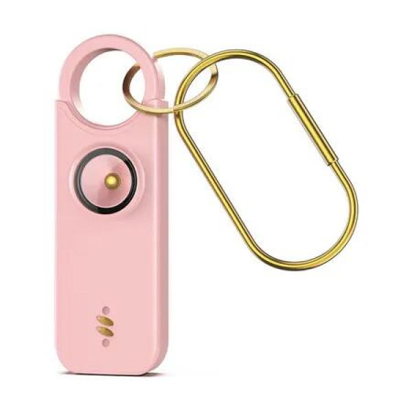 Personal Safety Alarm for Women, Travel Safety Keychains Siren Whistle, Loud Alarm, LED Strobe Light, Personal Emergency Security Safe Devices Key Chain Alarm for Kids Elderly, Pink