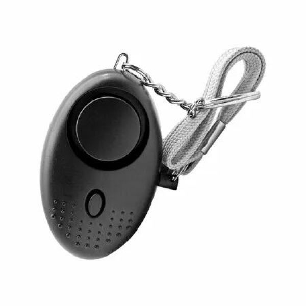 Personal Safety Alarm Keychain For Women Eldery Kid with LED Light Emergency 130dB Sound Keyring Portable Color Black