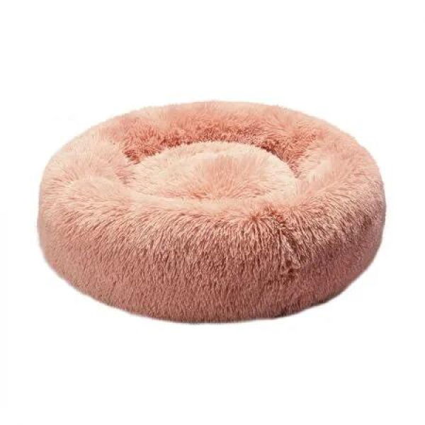 Pet Bed Cat Dog Donut Nest Calming XL Pink X-Large