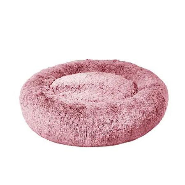 Pet Bed Memory Foam Dog Donut Pink Medium