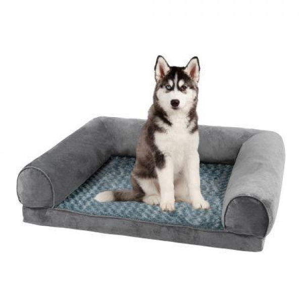 Pet Bed Sofa Dog Bedding Soft Warm XL Grey X-Large