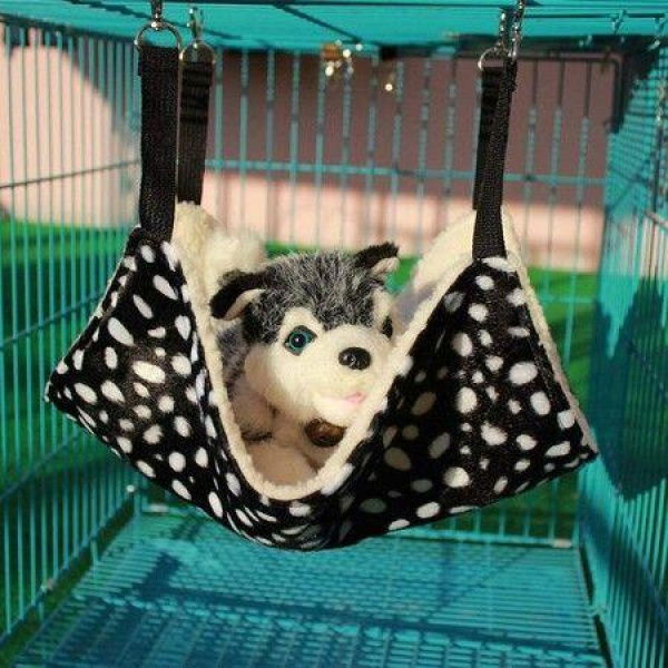 Pet Cage Hammock Soft Plush Cat Hammock Cage Hanging Bed For Ferret Rabbit Chinchilla Cat Guinea Pig 35 * 35 Cm.