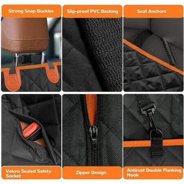 Pet Car Seat Cover and Hammock Keeps your car seats protected from pet hair and dirt