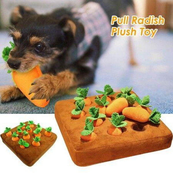 Pet Carrot Plush Toys Dog Chewing Toys Training Toys That Promote Natural Foraging Interactive IQ Training And Entertainment Educational Toys