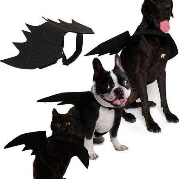 Pet Cat Bat Wings For Halloween Party Decoration Puppy Cosplay Bat Costume Cute Puppy Dress Up Accessories (2 Pack)