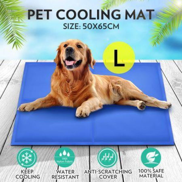 Pet Dog Cool Pad Gel Mat Self Cooling Non Toxic Bed Cushion Large