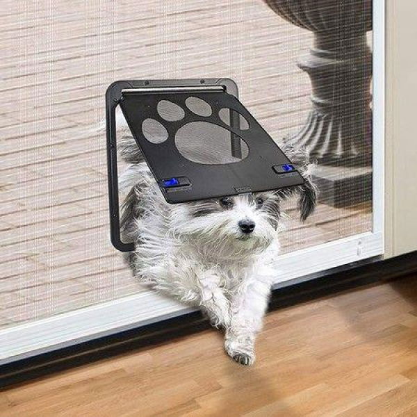 Pet Door For Screen Door - Lockable Pet Door For Small Dogs And Cats - Small (Inside - 8.25