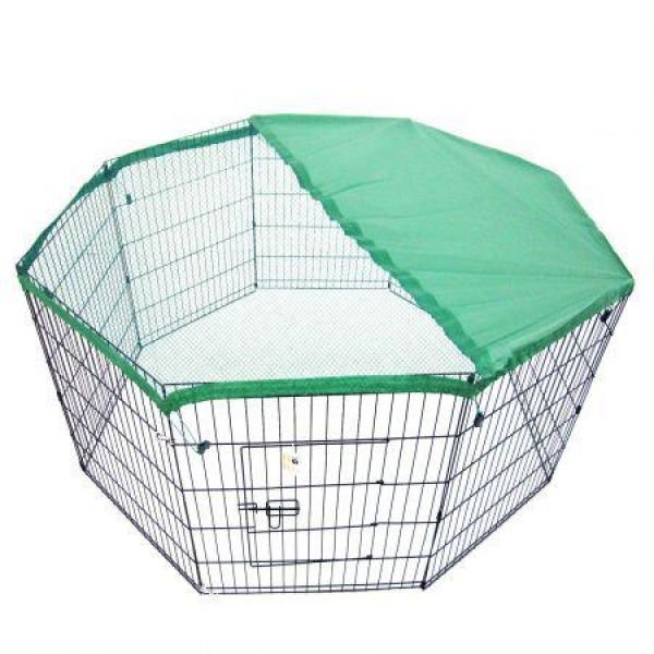 Pet Playpen Foldable Dog Cage 8 Panel 42 Inches With Cover