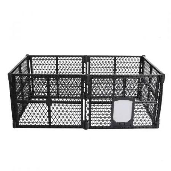 Pet Playpen Folding Dog Plastic M Medium