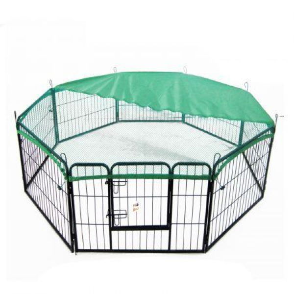 Pet Playpen Heavy Duty Foldable Dog Cage 8 Panel 32 Inches With Cover