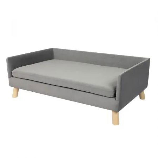 Pet Sofa Bed Dog Warm Soft Lounge Grey