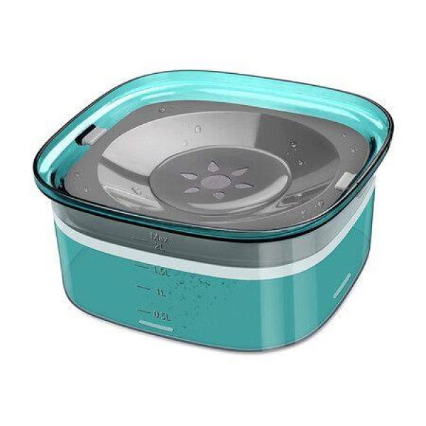 Pet Water Bowl No Spill Slow Water Feeder Clear Pet Water Dispenser Visible Water Level Slow Drinking Bowl For Small Medium Large Dogs Cats