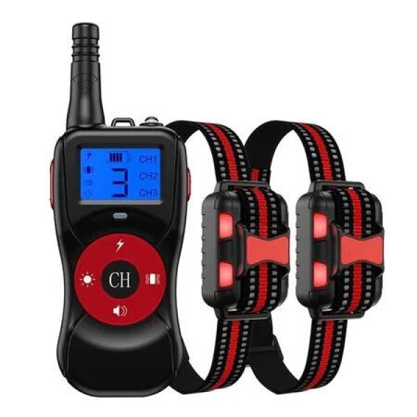 Pets Dog Training Collar for 2 Dogs, Range 800 Meters Shock Collar, for Medium and Large Dogs with 4 Training Modes