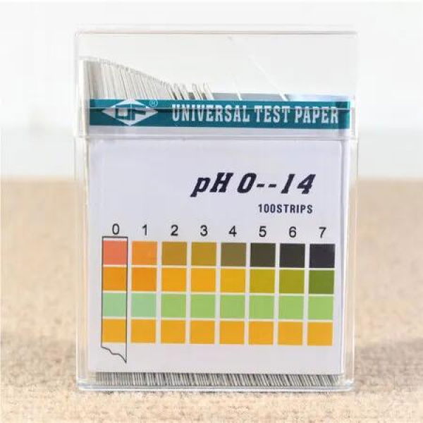 PH Test Strips, Universal Application (pH 0-14), 100 Strips for Saliva, Soap, Urine, Food, Liquids, Water with Soil Testing, Lab Monitoring