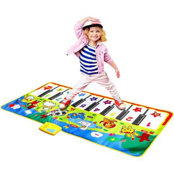 Piano Playmat - Musical Playmat With 8 Animal Sounds Dance Mat For Kids Tactile Play Dance Mat Toy Gift For Girls